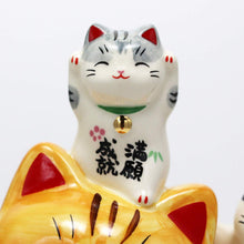 Load image into Gallery viewer, From Japan Beckoning Waving Lucky Cat Maneki Neko Piggy Bank 7448