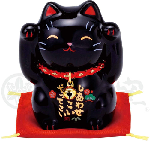 From Japan Beckoning Waving Lucky Cat for Happiness Maneki Neko 7533