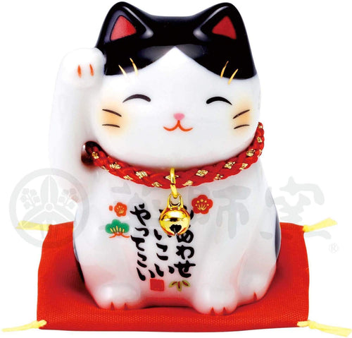From Japan Beckoning Waving Lucky Cat for Happiness Maneki Neko 7534