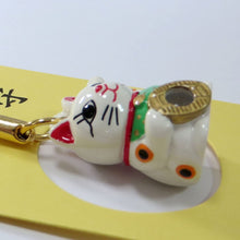 Load image into Gallery viewer, From Japan Lucky Cat Keychain Strap Amulet for Good Luck Maneki Neko
