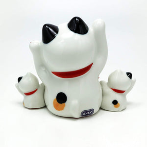 From Japan Beckoning Waving Lucky Cat for Happiness Maneki Neko
