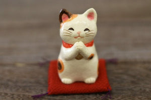 From Japan Beckoning Waving Lucky Cat Maneki Neko for Happiness