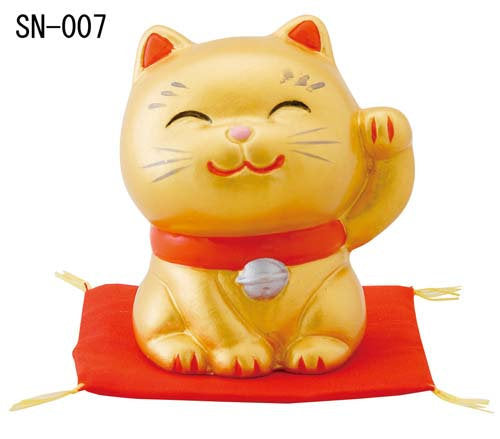 From Japan Beckoning Waving Lucky Cat for Money Luck Maneki Neko SN-007