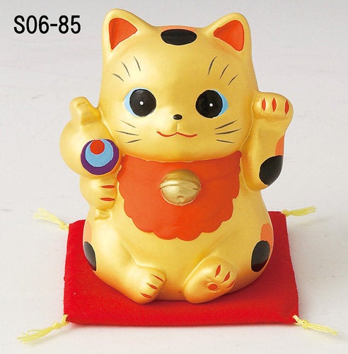 From Japan Beckoning Waving Lucky Cat for Money Luck Maneki Neko S06-85
