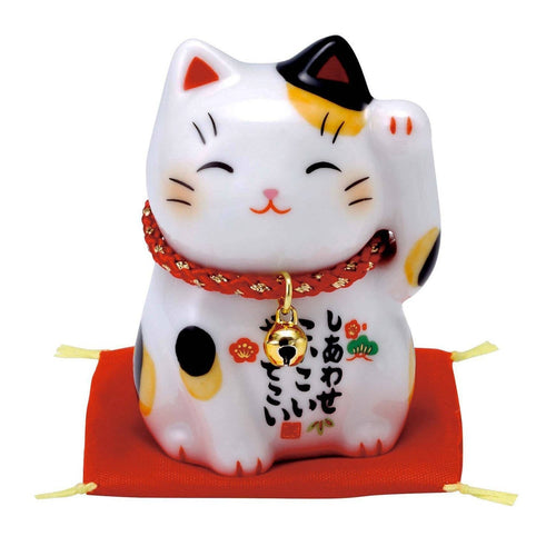 From Japan Beckoning Waving Cat for Good Luck Maneki Neko Mike 7531