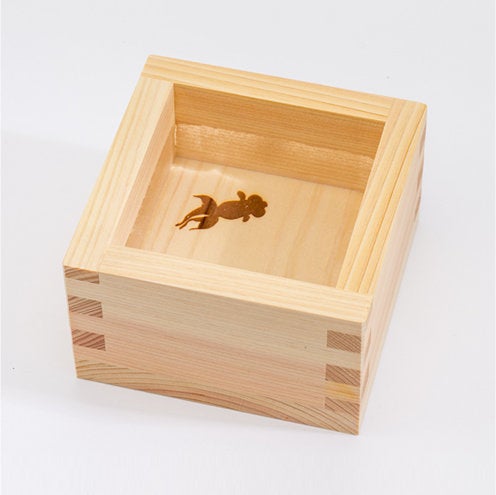 From Japan Hinoki Wooden Sake Cup Masu Kingyo