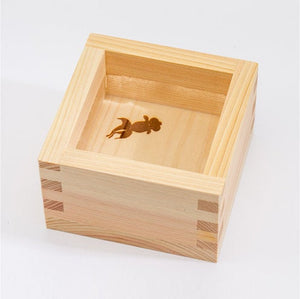 From Japan Hinoki Wooden Sake Cup Masu Kingyo